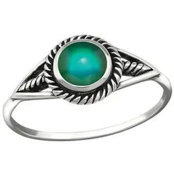 Order & Smile Schmuck Silberring Stimmungsring echt Silber 925 Mood Ring silberfarben 52