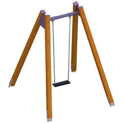 JVmoebel Einzelschaukel Balkenwippe aus robustem Material für Abenteuerspielplätze, Made in Europa braun