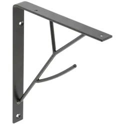 SO-TECH® Wandregalhalter Regalkonsole RK13 schwarz Stahl Regalwinkel für Holzplatten, 1-tlg., Tragkraft je Paar: 20 kg schwarz