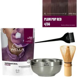 Wella Professionals Haarfarbe Supernatural Color Komplett-Set, 4-tlg., Haarfarbe aus bis zu 100% natürlichen Inhalttstoffen rot