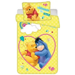 Disney Winnie Puuh Babybettwäsche Wendebettwäsche Winnie the Pooh 2tlg. Baumwolle 100x135 cm + 40x60 cm, Baumwolle, 2 teilig, 100% Baumwolle, trocknergeeignet gelb