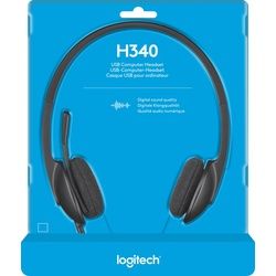 Logitech Headset H340, USB, Stereo schwarz, Retail