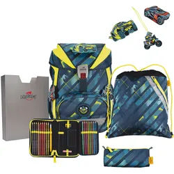 DerDieDas ErgoFlex Schulrucksack-Set 5-teilig mit Sportbeutel Speed Challenge