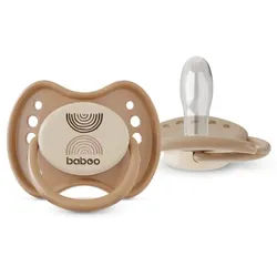 Baboo Soothers Silicone Symmetrical with Case Schnuller Au Naturale 0-6 m 2 St.