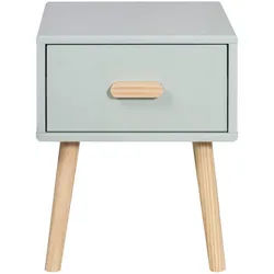 Mobili Rebecca Nachttisch Aquagrün 35/35/44 cm , Grün , Holzwerkstoff , Rechteckig , 35x44x35 cm , Babymöbel & Kindermöbel, Babyzimmer, Babyregale & Kinderregale