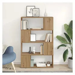 vidaXL TV-Schrank 80 x 24 x 125 cm Bücherregal Handgefertigte Eiche Ingenieurholz 80x24x