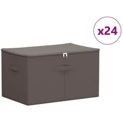 vidaXL Aufbewahrungsbox Aufbewahrungsbox 24 pcs Grau 60 x 43 x 35 cm Vliesstoff (24 St) grau