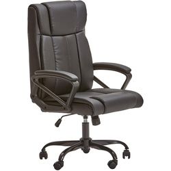 Livetastic Chefsessel , Schwarz , Metall, Kunststoff, Textil , Füllung: Schaumstoff , Drehkreuz , 64x108-116x64.5 cm , Sitzfläche 360° drehbar, inklusive Armlehnen , Büromöbel, Bürostühle, Chefsessel