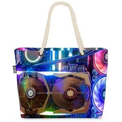 VOID Strandtasche (1-tlg), Desktop Computer Gaming Desktop Computer Gaming Lüfter Rechner Gamer bunt