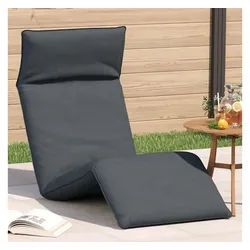 vidaXL Gartenliege, Sonnenliege Klappbar Anthrazit 175x54x8,5 cm Oxford-Gewebe