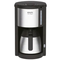KRUPS ProAroma Thermo Filterkaffeemaschine, 15 Tassen, Zuverlässige Kaffeemaschine mit Thermokanne aus Edelstahl, 1 Stück