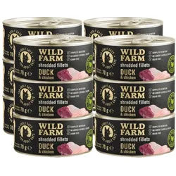 WILD FARM Fillets Ente&Huhn 12x70g - getreidefreies Katzennassfutter in Brühe