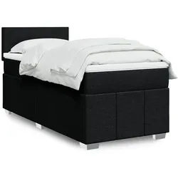 vidaXL Boxspringbett, Boxspringbett mit Matratze Schwarz 100x200 cm Stoff