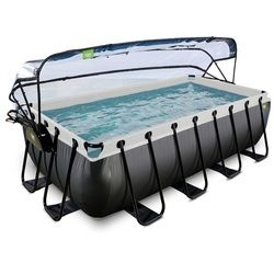 EXIT Toys Pool »Black Leather Pools«, Breite: 250 cm, 7020 l, schwarz