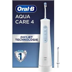 Oral-B Munddusche AquaCare 4, Aufsätze: 2 St., Kabellose mit Oxyjet-Technologie blau|weiß