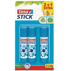 tesa Stick Klebestift Permanent Farblos 3 Stück à 10 g