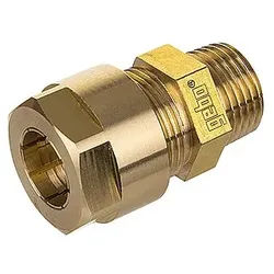 Multigebo Messing-Klemmverbinder mit Außengewinde - 16 mm x 1/2'' AG - 14.320.00.16KIT
