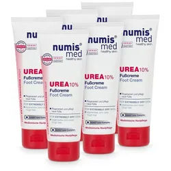 numis med Fußcreme Fußcreme 10% Urea für sehr trockene & raue Füße - Fusscreme 6x 100 ml, 6-tlg.