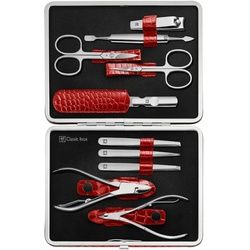 ZWILLING - Classic Inox Rahmen-Etui, Rindleder, rot, 10-tlg. Hand- & Nagelpflegesets