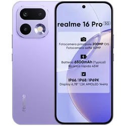 Realme Realme 16 Pro 5G 200MP Ultra-Klarer Kamera, 6500mAh Akku Smartphone (6.78 Zoll, 512 GB Speicherplatz) lila