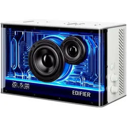 Edifier® QD35 Bluetooth-Lautsprechersystem Weiß Lautsprechersystem (Bluetooth, 40 W, mit RGB-Lichteffekten und zwei Ladeanschlüssen) weiß