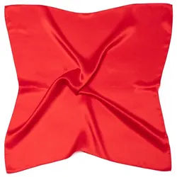 MayTree Seidentuch quadratisch einfarbig 53x53 rot, (Stück), 100% Seide rot