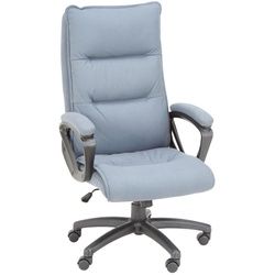 Venda Chefsessel , Grau, Schwarz , Metall, Textil , Drehkreuz , 64x109-117x73 cm , Sitzfläche 360° drehbar , Büromöbel, Bürostühle, Chefsessel