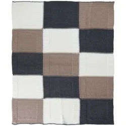 Jimmylee Schmusedecke , Braun, Dunkelgrau, Beige , Textil , Graphik , 80x100 cm , Gots, Oeko-Tex® Made IN Green , pflegeleicht , Schlafen, Babytextil-Kollektionen
