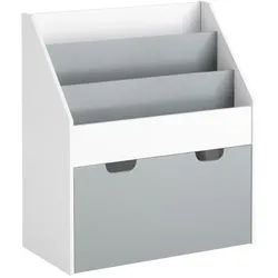SoBuy Kinderregal mit 1 Ablage Hellgrau Funktional