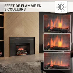 BALDERIA Elektrokamin Calida 33 - Einbau mit Heizung 2000 W, 3D-Flamme
