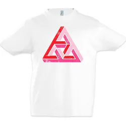 Urban Backwoods Print-Shirt Penrose Logo Sign I Kinder T-Shirt Big Geek Triangle Bang Freak TBBT (1-tlg) Theory Parkett Treppe Nerd weiß 134/146