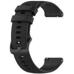BTTO Smartwatch-Armband Silikonband Uhrenarmband Wasserdicht 18 mm/20 mm/22mm Breiten, 6 Farben, SmartWatch-Armband für Samsung Galaxy Watch/Huawei Watch/Garmin/Fossi schwarz