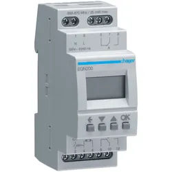 Hager EGN200, Digitale Multifunktions-Zeitschaltuhr mit Bluetooth, 2-Kanal