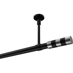 GARDINENSTANGE Sonette Mavell 240 cm (geteilt in 2 x 120 cm), 1-läufig, 20 mm Ø Schwarz