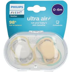 Philips Avent Ultra Air Schnuller 0-6 Monate, beige/ grau