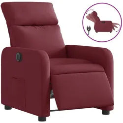 vidaXL Relaxsessel, Sessel Elektrisch Weinrot Stoff