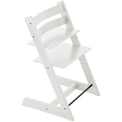 Stokke Hochstuhl , Weiß , Holz , Buche , massiv, Hartholz , 46x79x49 cm , Fußstütze verstellbar, Sitzfläche verstellbar, speichel- und schweißechte Lackierung, höhenverstellbar , Holzmöbel, Sitzgelegenheiten Holz, Hochstühle und Tischsitze Holz