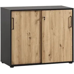 Möbelpartner Schiebetürenschrank »Aino« schwarz, 100.1x83.6x41 cm