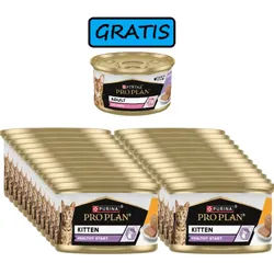 PRO PLAN Kitten Mousse mit Huhn Nassfutter für Kätzchen 24x85g