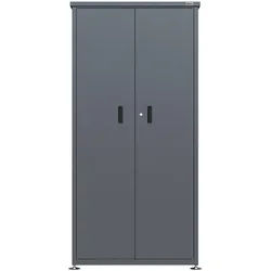 Weka Metall Terrassenschrank B 90 x T 65 x H 185,5-187 cm (Terrassenschrank Gary Gr. 2)