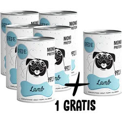 PEPE MONO PROTEIN Lamb (Lammfleisch) 5x400g+1 GRATIS !!!
