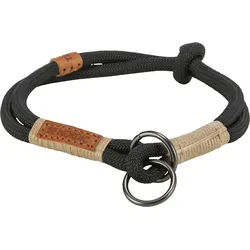 TRIXIE BE NORDIC Zug-Stopp-Halsband XS–S, schwarz/sand