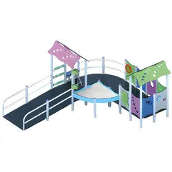 JVmoebel Spielturm Abenteuerspielplatz mit Schaukeln, Rutschen und Kletternetzen, Made in Europa weiß