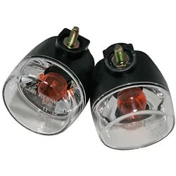 HIGHSIDER Smart ATV Bulb Indicator Body Schwarz / Linse Klar (Paar), Vorne & Hinten, schwarz