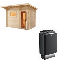 Sentiotec Sauna Komplettset LAVA | Saunaofen 100 | 5 Pers.