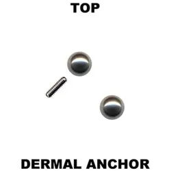 Order & Smile Schmuck Piercing-Implantat Dermal Anchor Aufsatz Kugel: Microdermal Hautanker Piercing silberfarben