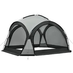 pro.tec Pavillon Grästorp , Hellgrau, Dunkelgrau , Textil , 345x247x345 cm , Sonnenschutz, Pavillons