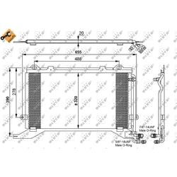 NRF Klimakondensator für Mercedes-Benz E-Klasse