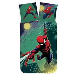Spiderman Kinderbettwäsche Marvel Spider-Man Kinderbettwäsche Superheld Spinne 100 x 135 cm, Renforcé, 2 teilig bunt