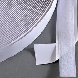Flauschband selbstklebend auf Rolle mit 25 m 20 mm | weiß, Nylon|Polyester